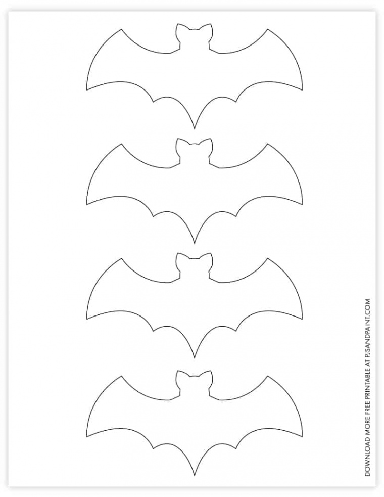 Free Printable Bat Template - DIY Halloween Decorations - Pjs and