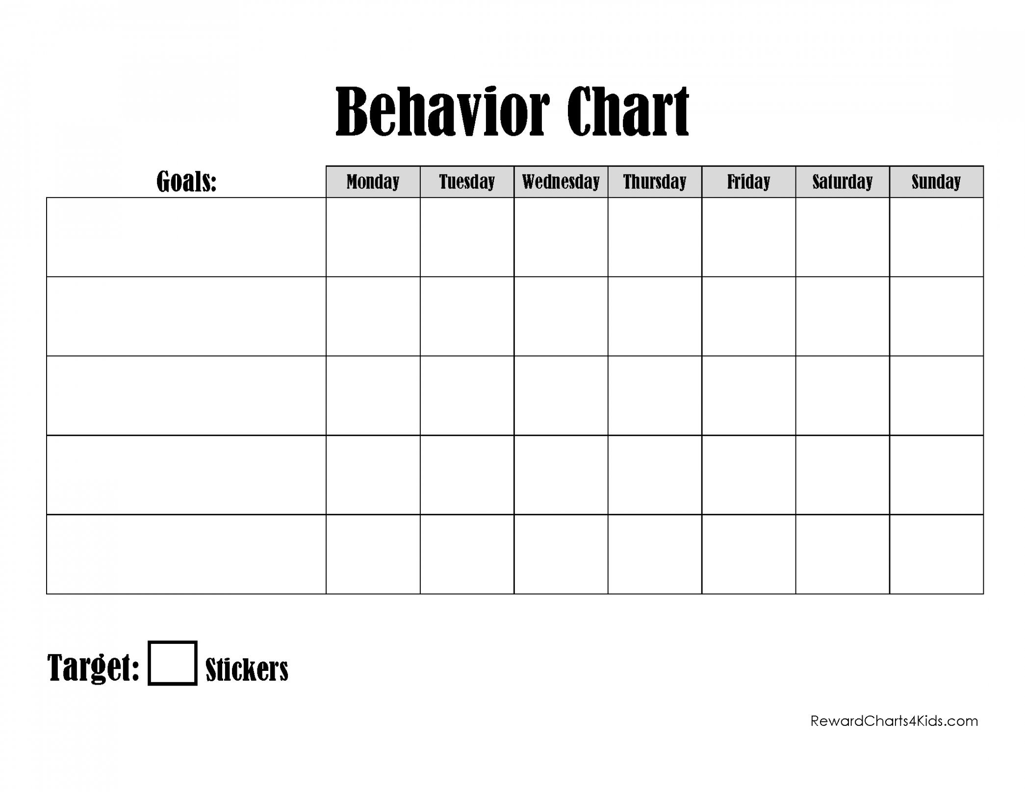 Free Printable Behavior Charts  Customize online  Hundreds of Charts