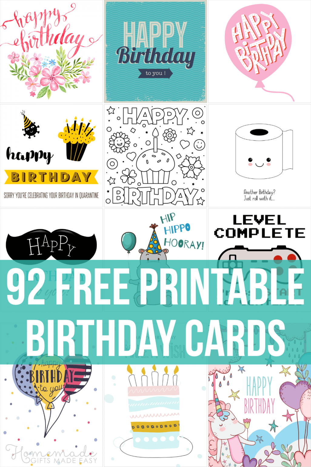 Free Printable Birthday Cards for Everyone  Free printable