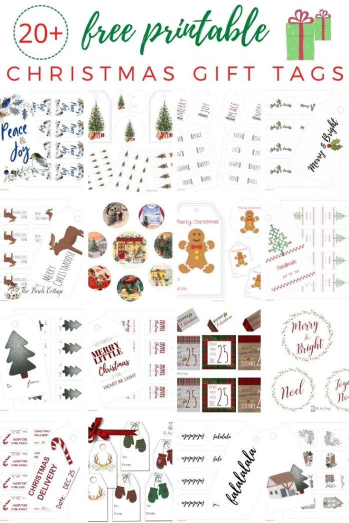 + Free Printable Christmas Gift Tags - The Birch Cottage