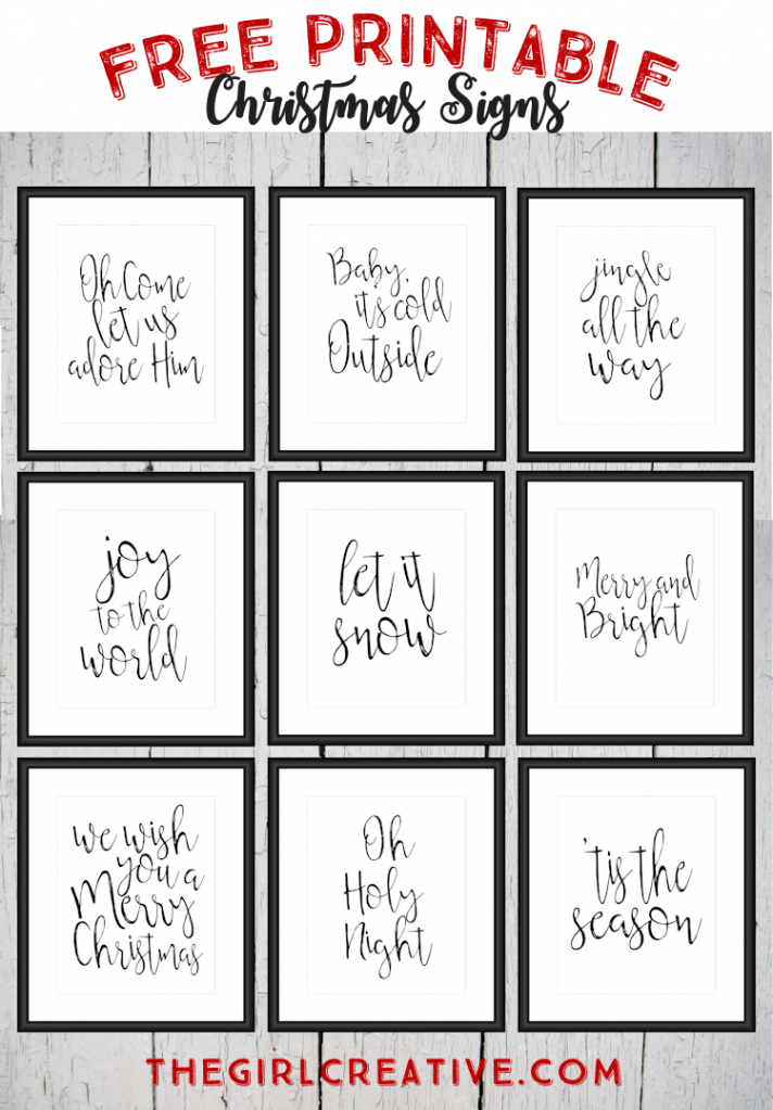 Free Printable Christmas Signs  Free christmas printables, Free