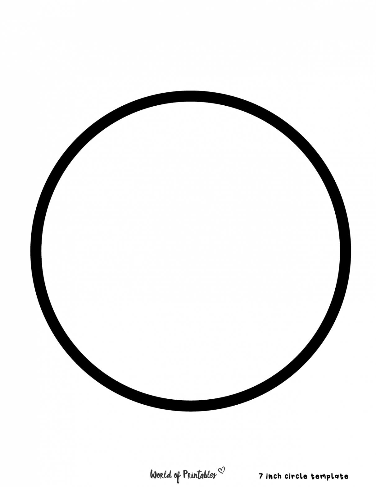 Free Printable Circle Templates - Various Sizes - World of Printables