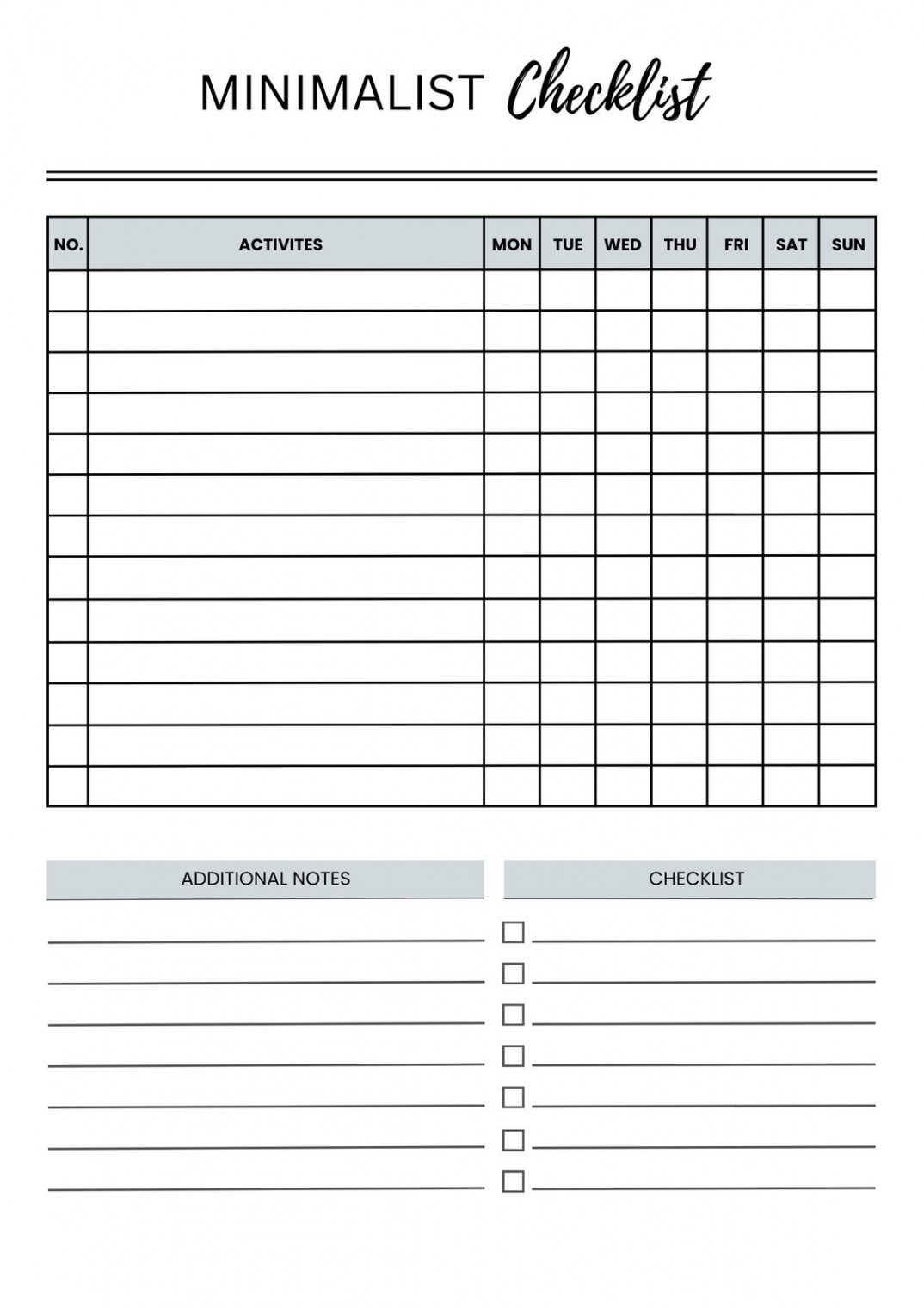 Free printable cleaning checklist templates  Canva