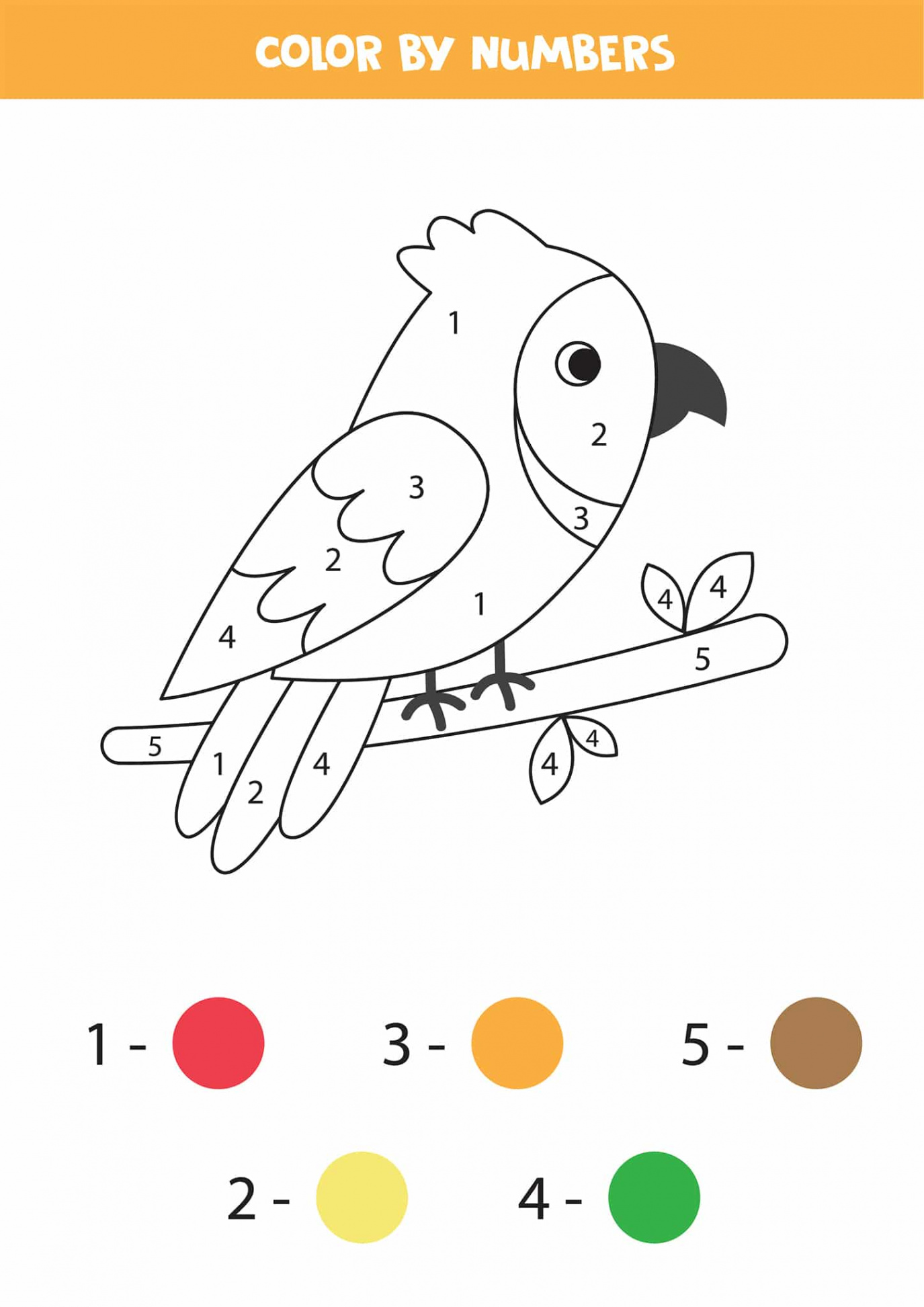 Free Printable Color by Number Worksheets For Kindergarten - Tulamama