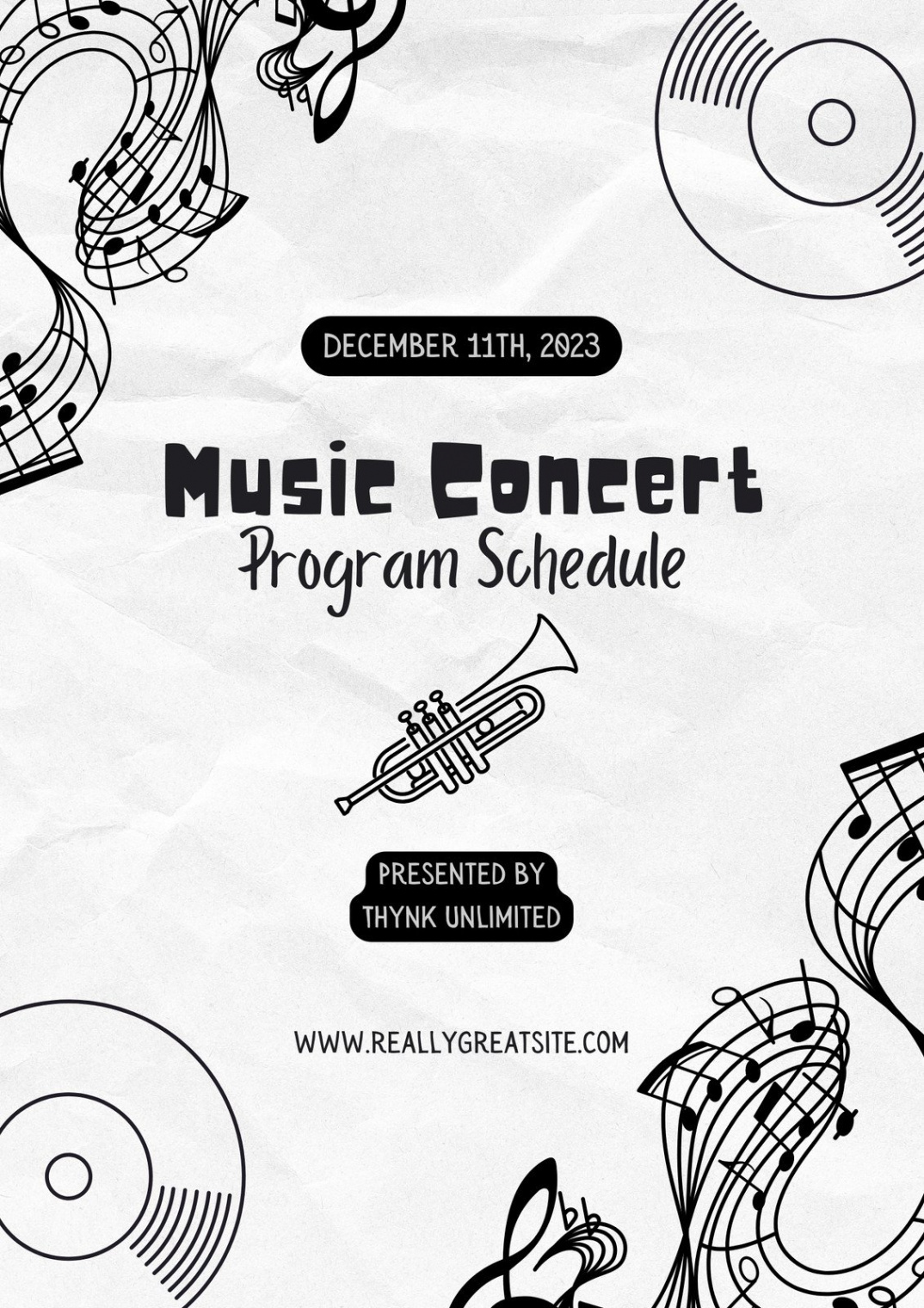 Free, printable, customizable concert program templates  Canva