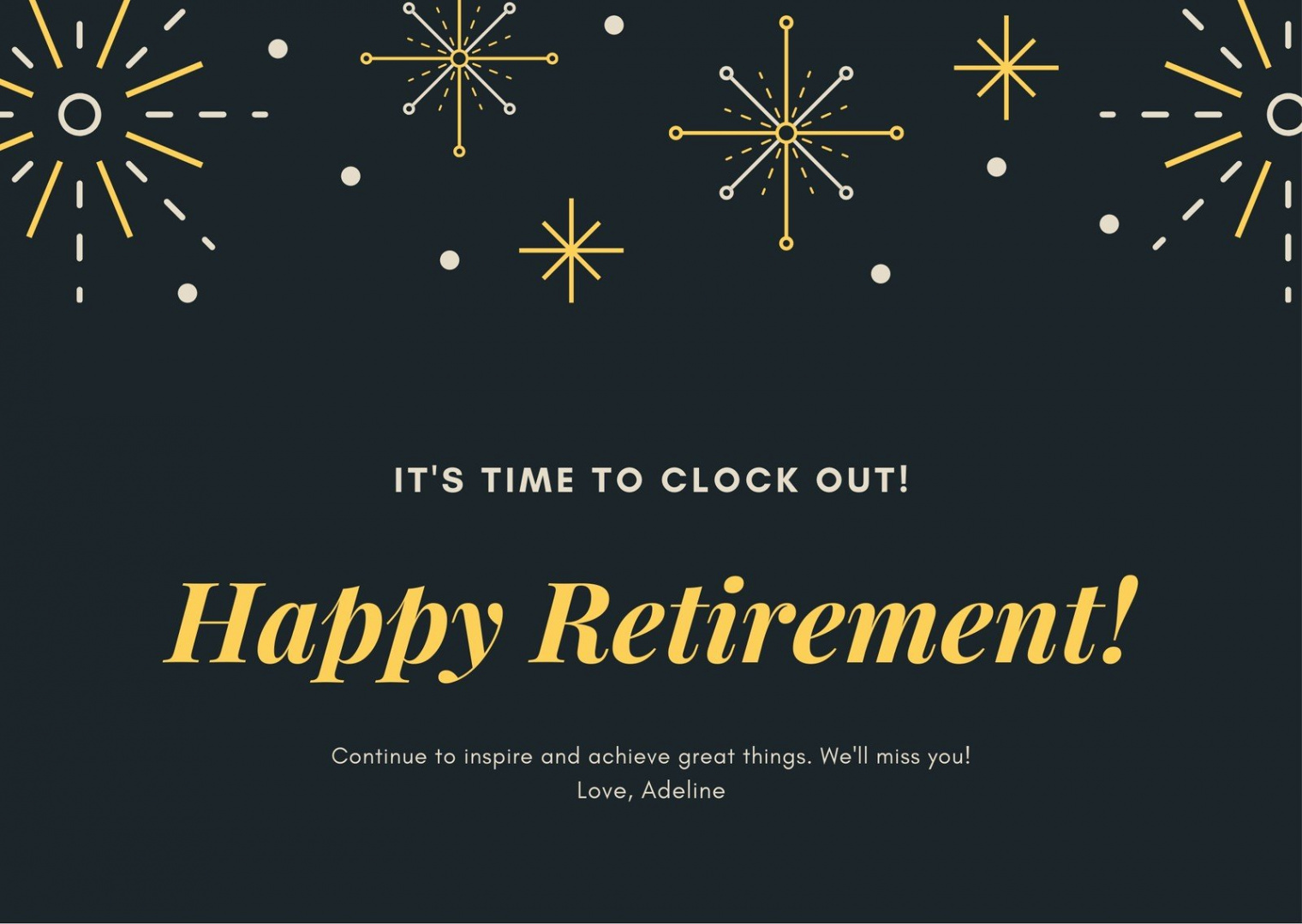 Free printable, customizable retirement card templates  Canva