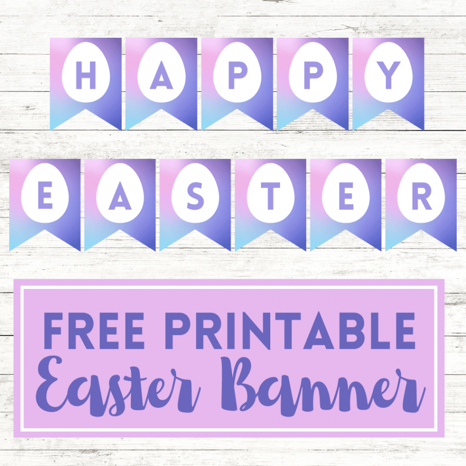 Free Printable Easter Banner - Prudent Penny Pincher