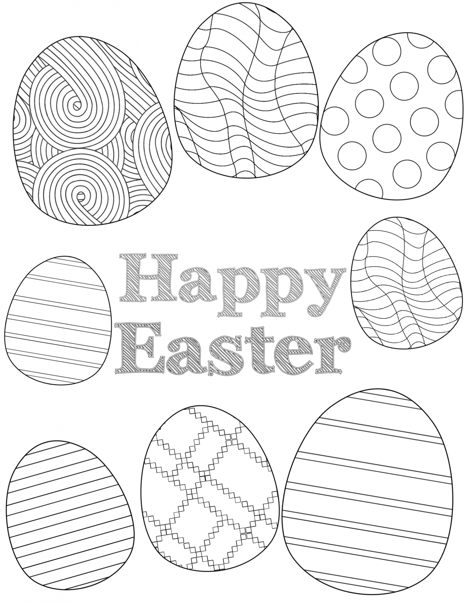 Free Printable Easter Coloring Sheets - Paper Trail Design