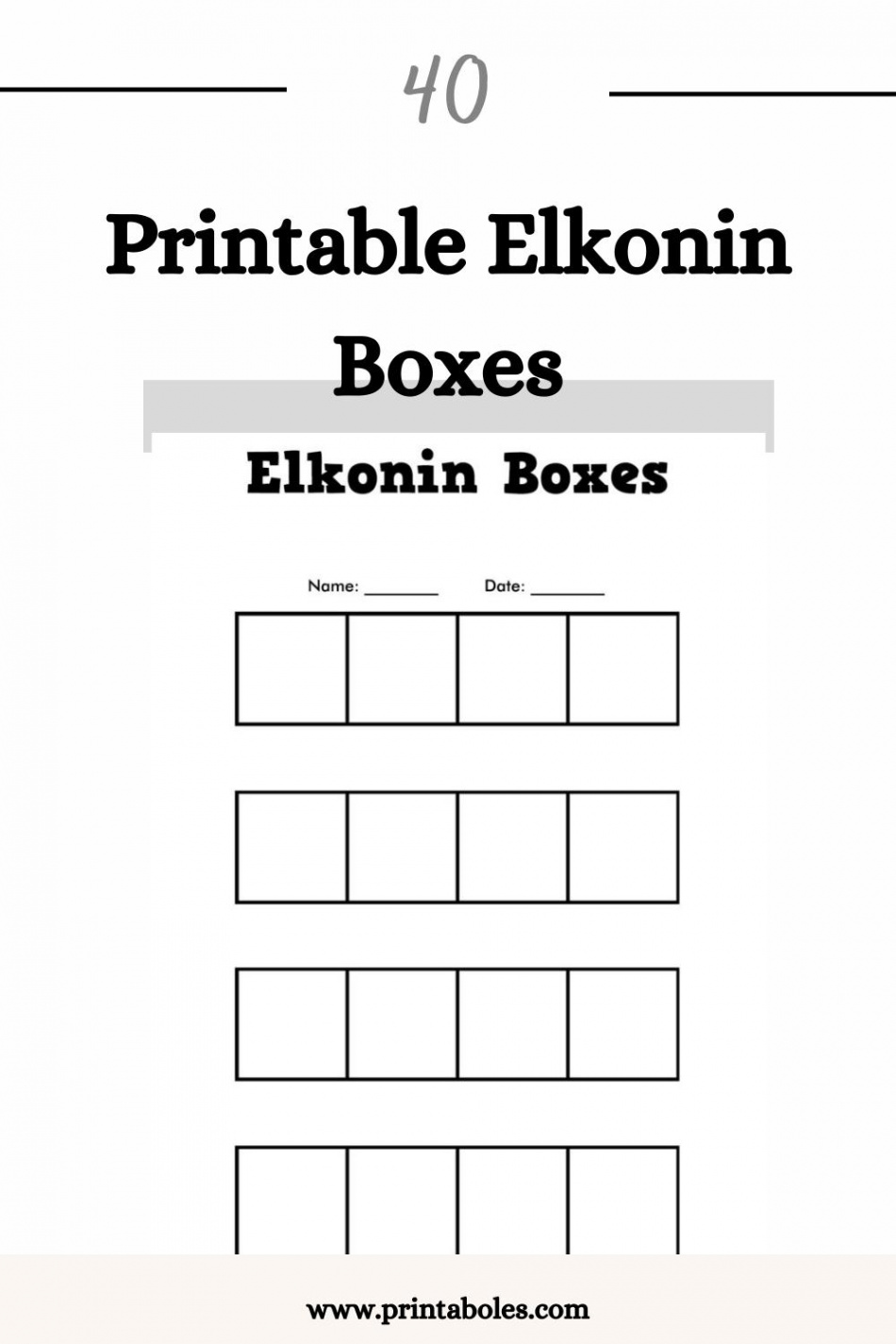 Free Printable Elkonin Boxes - Printaboles