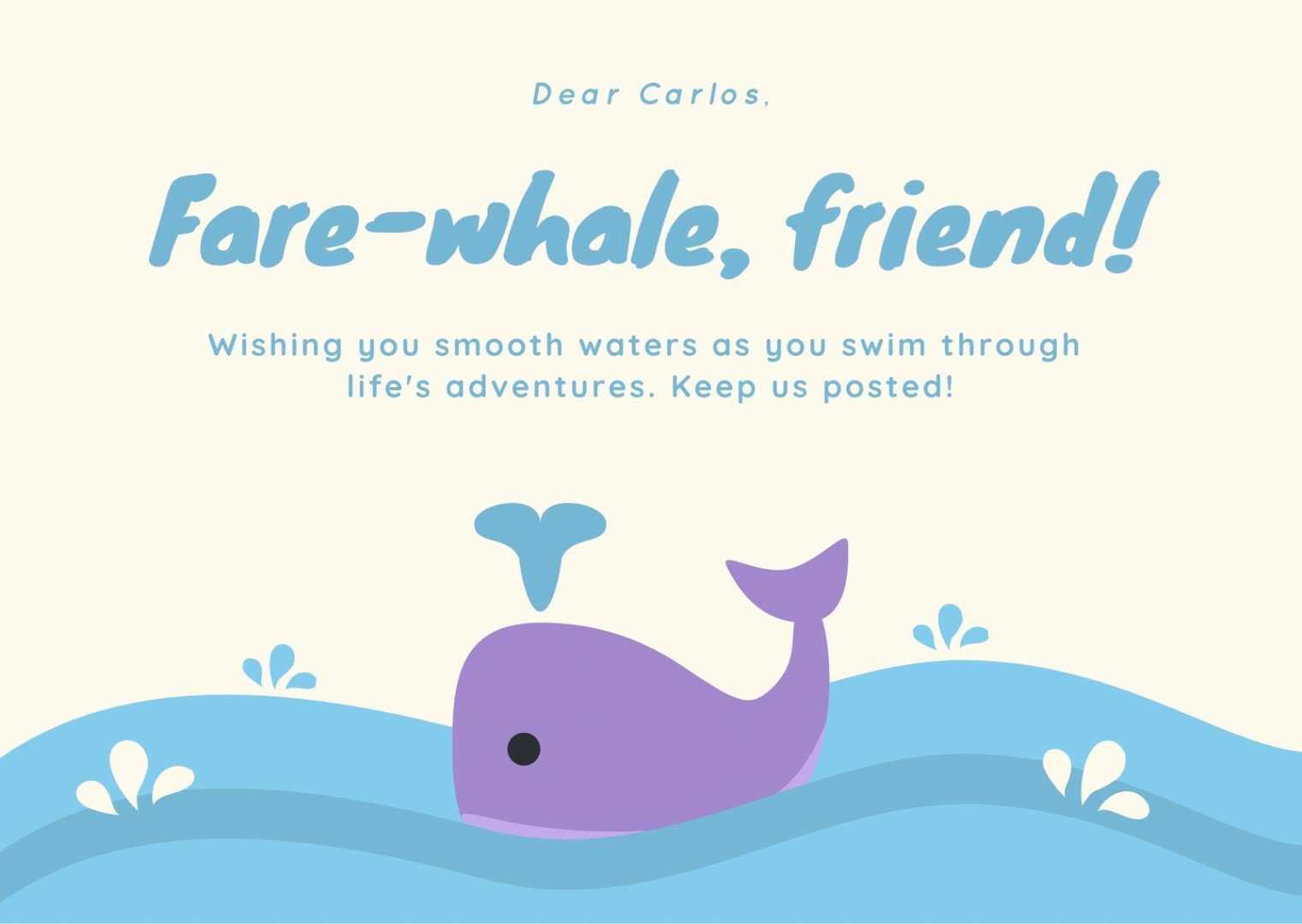 Free, printable farewell card templates to personalize online  Canva