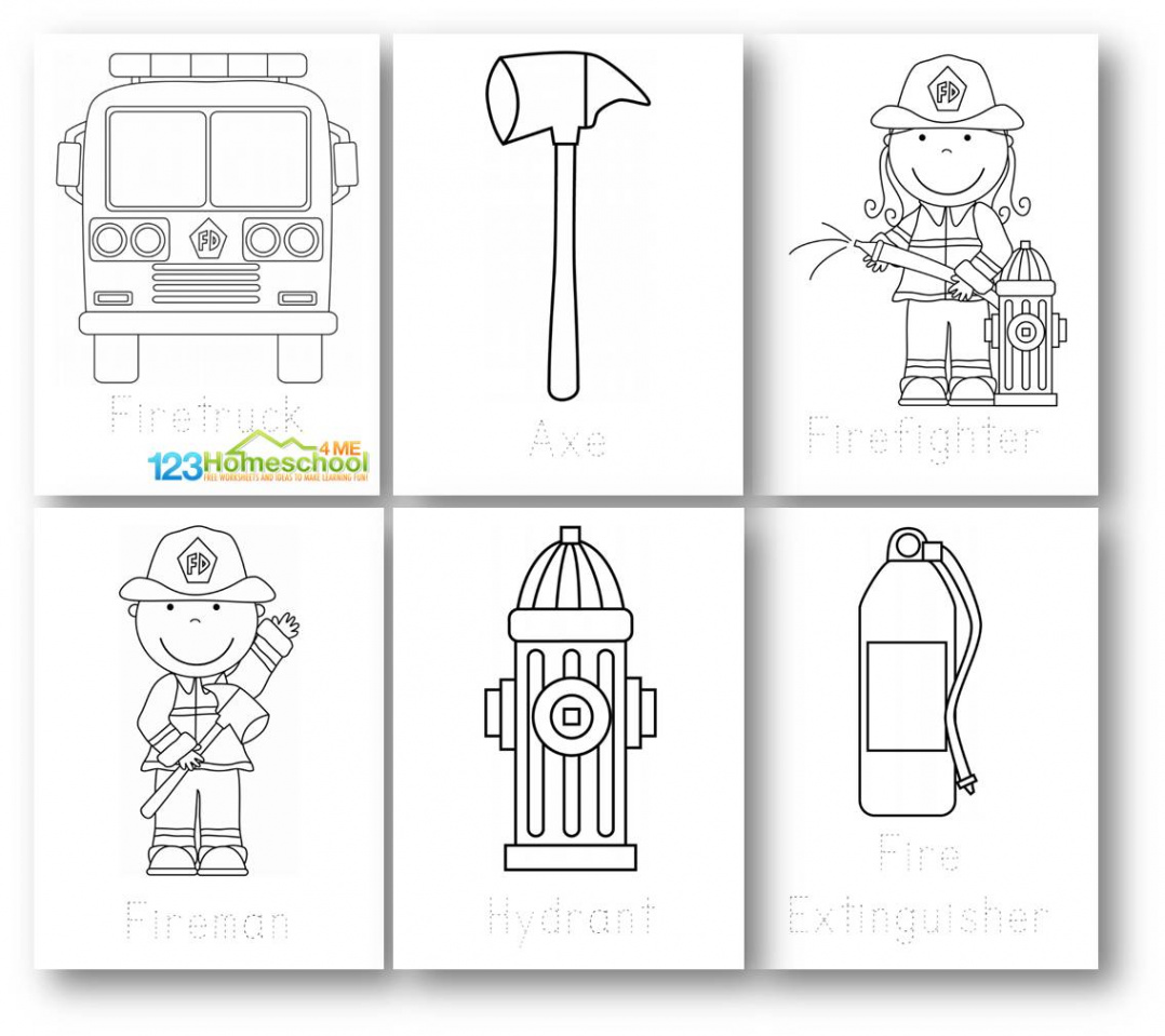 🚒 FREE Printable Firefighter Coloring Page Set