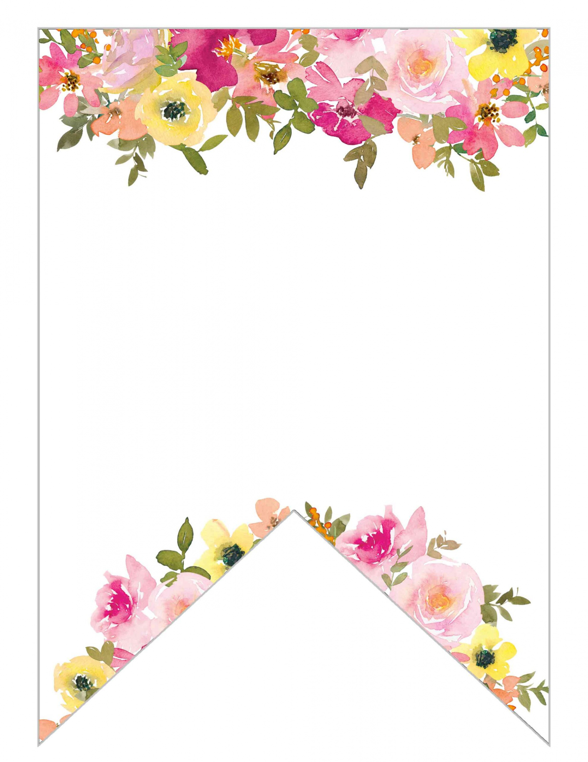 Free Printable Floral Alphabet Banner Letters - Lovely Planner