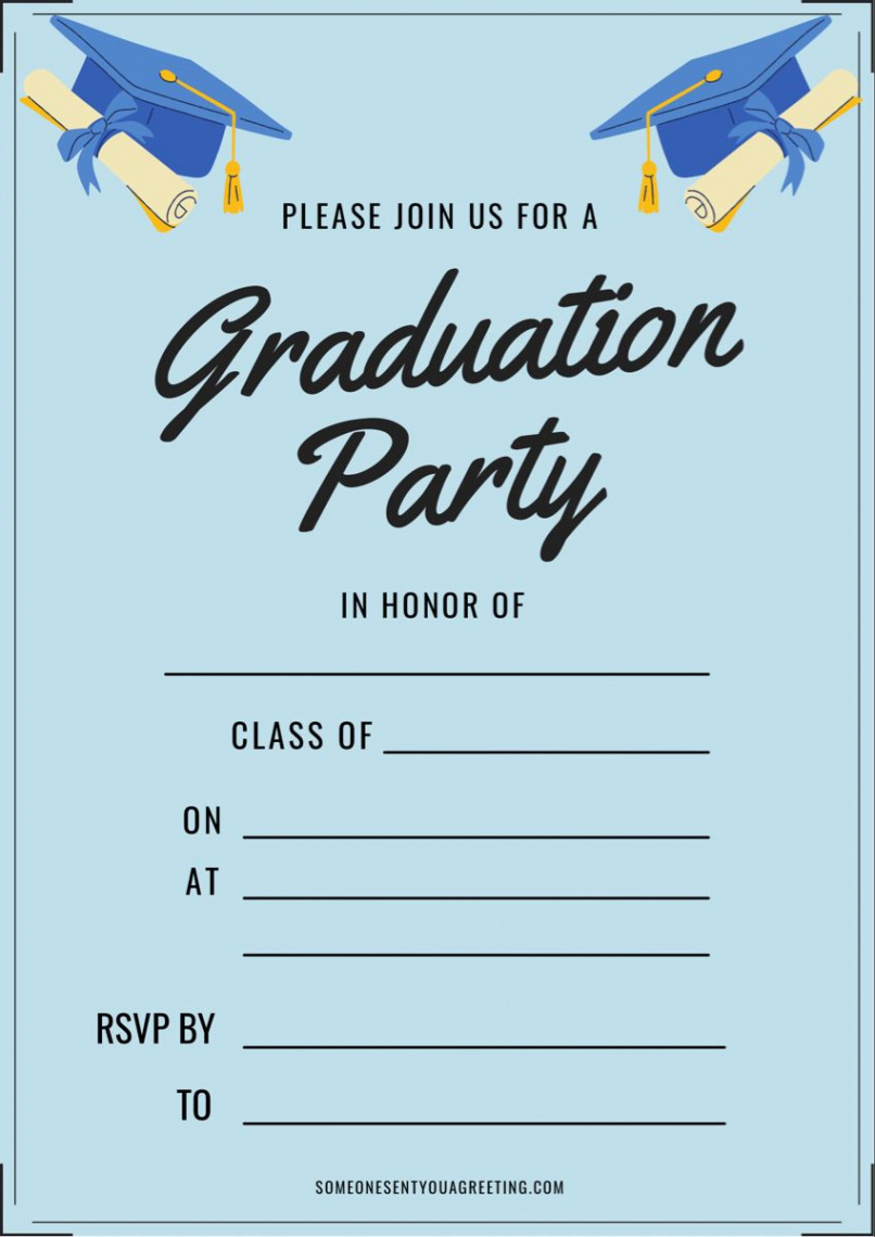 Free Printable Graduation Party Invitations - S  Free