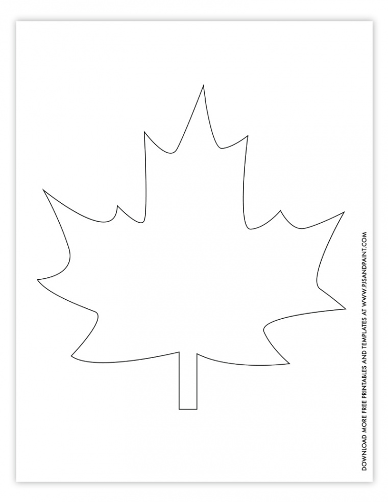 Free Printable Leaf Template -  Versions,  Sizes Each - Pjs and