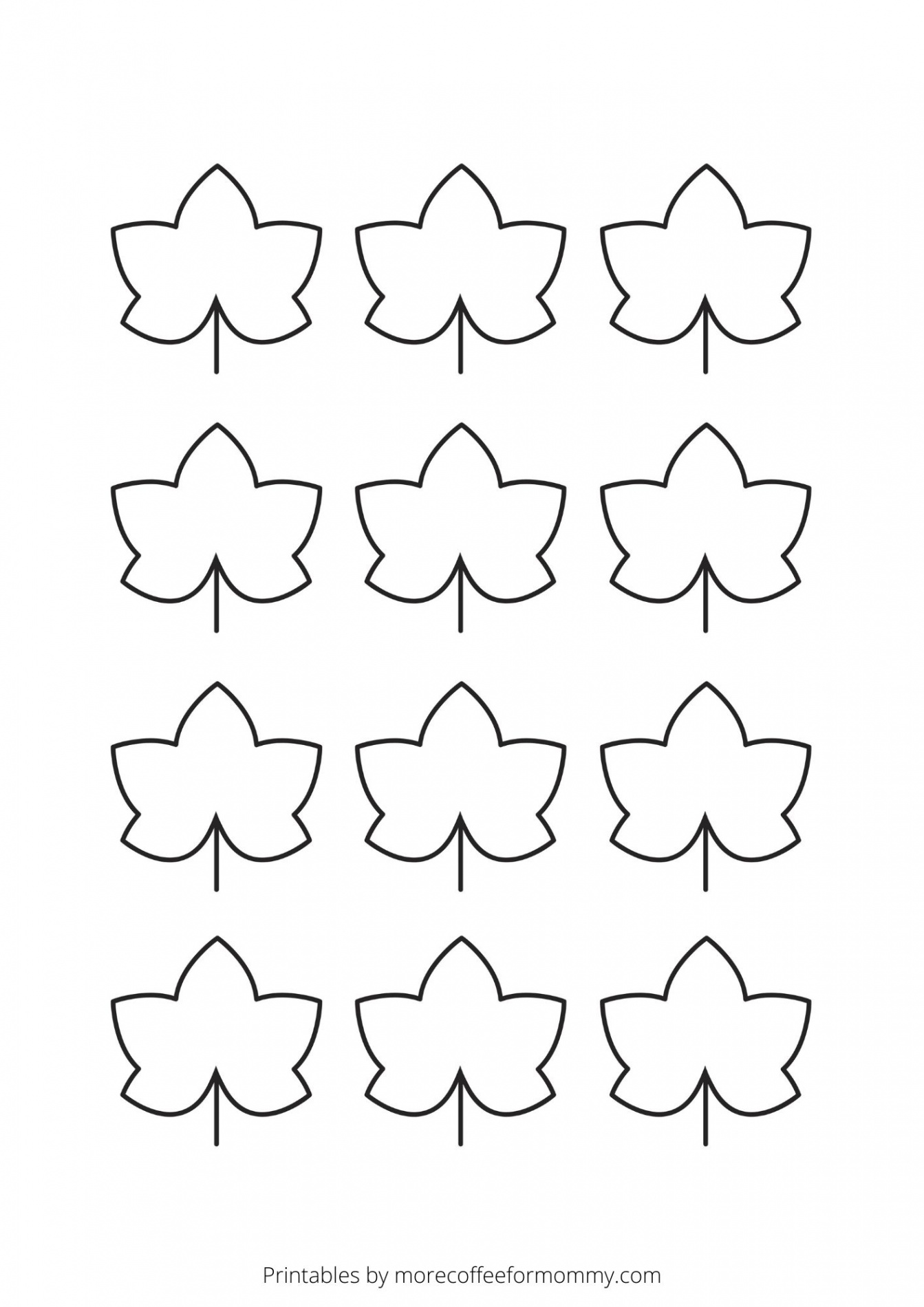 Free Printable Leaf Templates – More Coffee for Mommy