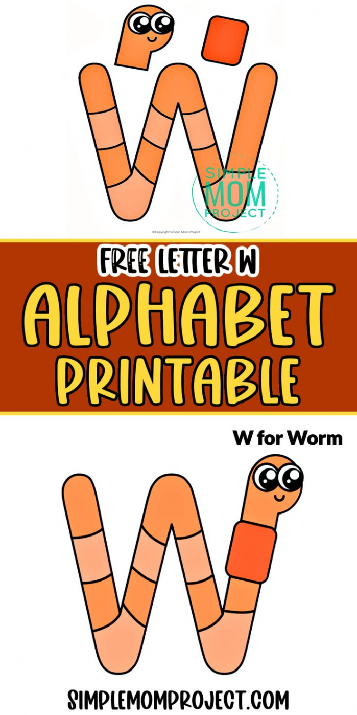 Free Printable Letter W Craft Template  Letter w crafts, Letter a