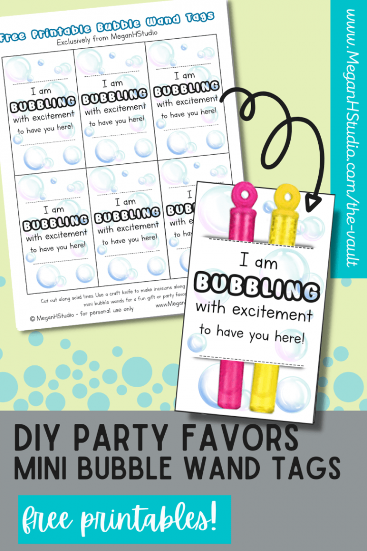 Free Printable Mini Bubble Wand Tags - MeganHStudio