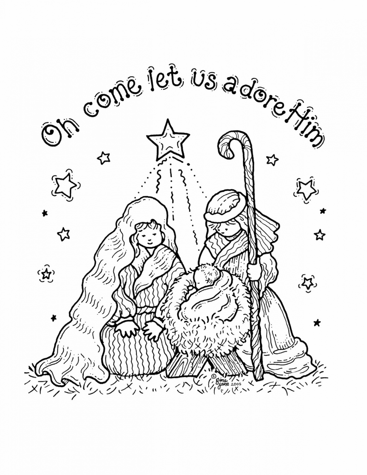 Free Printable Nativity Coloring Pages for Kids