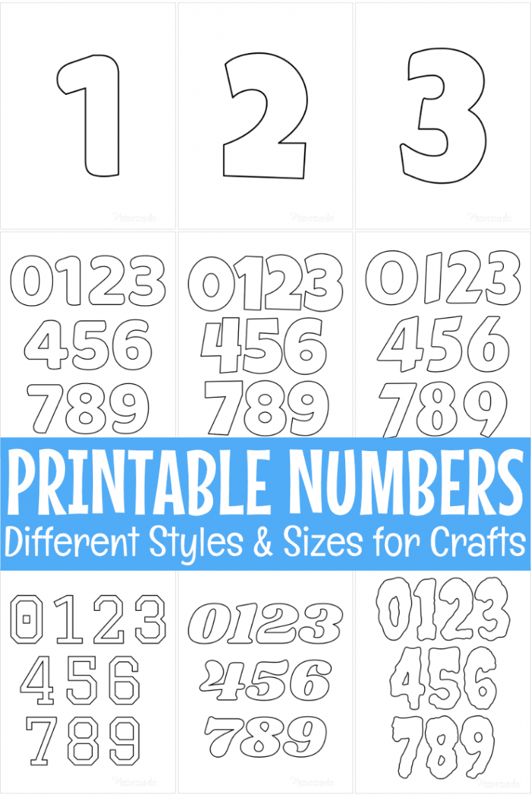 Free Printable Numbers for Crafts