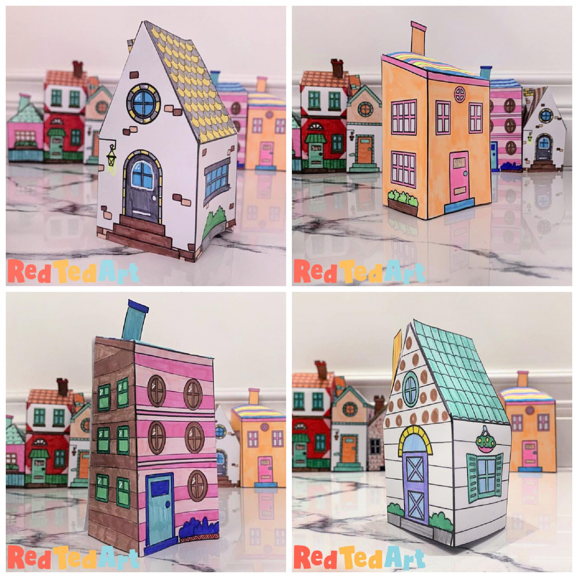 Free Printable Paper House Templates - Red Ted Art - Kids Crafts