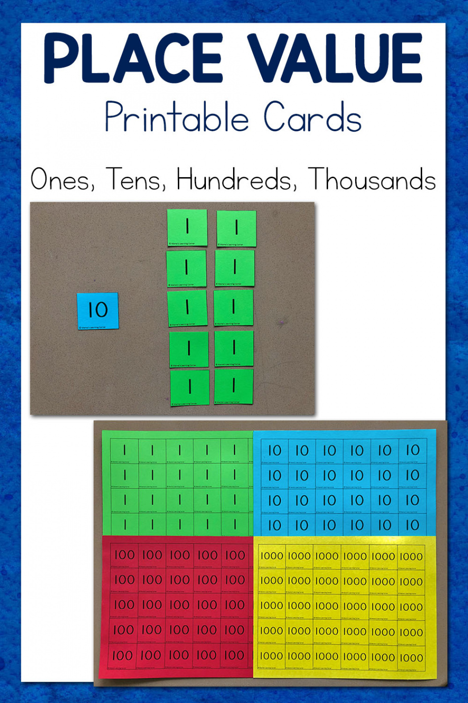 Free Printable Place Value Cards - Mamas Learning Corner