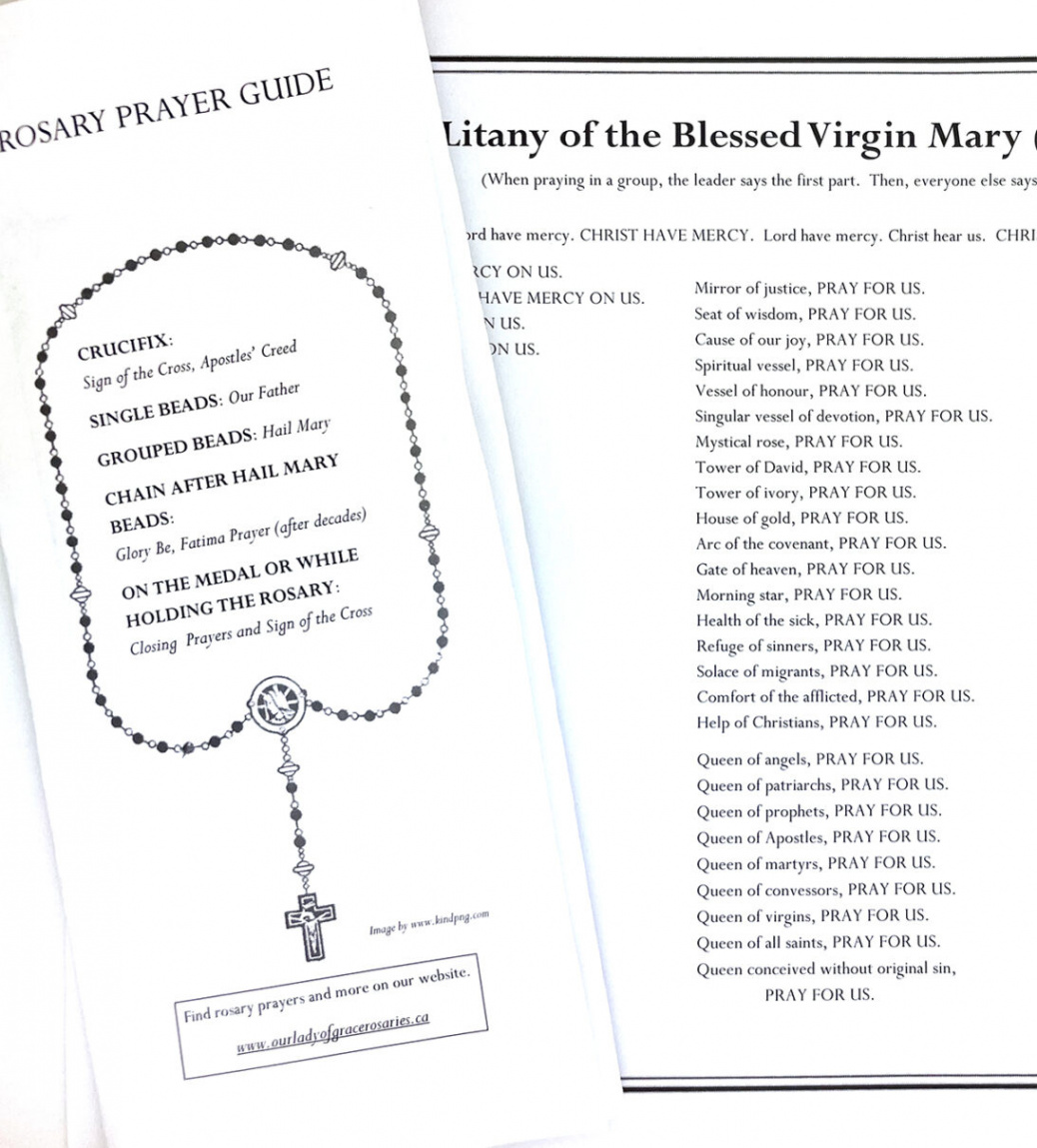 Free Printable Prayers  Our Lady of Grace Rosaries