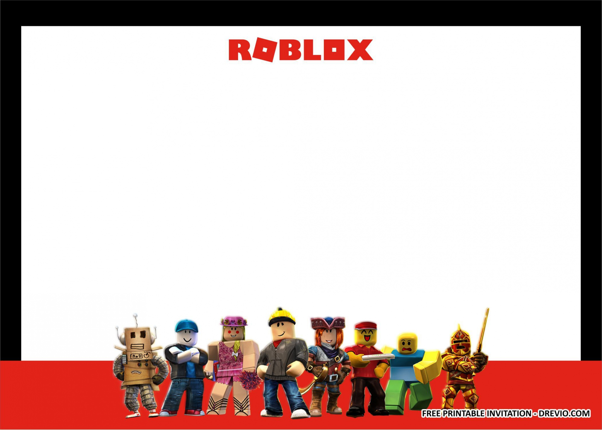 FREE PRINTABLE) – ROBLOX Birthday Party Kits Templates  Birthday