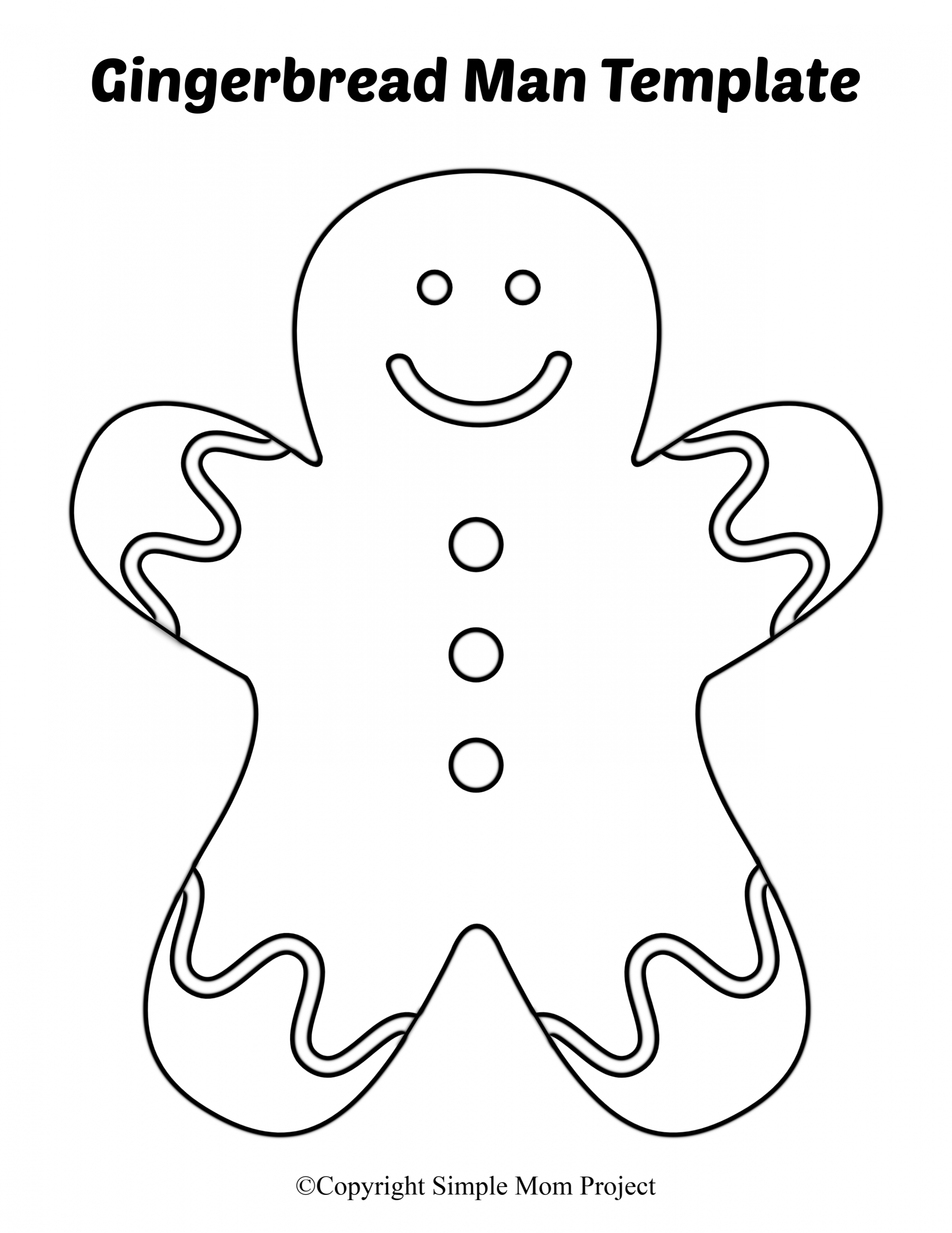 Free Printable Small Snowflake Templates  Gingerbread man