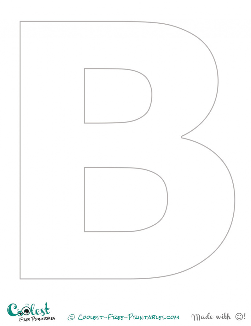 Free Printable Stencil Letters - the Letter "B"