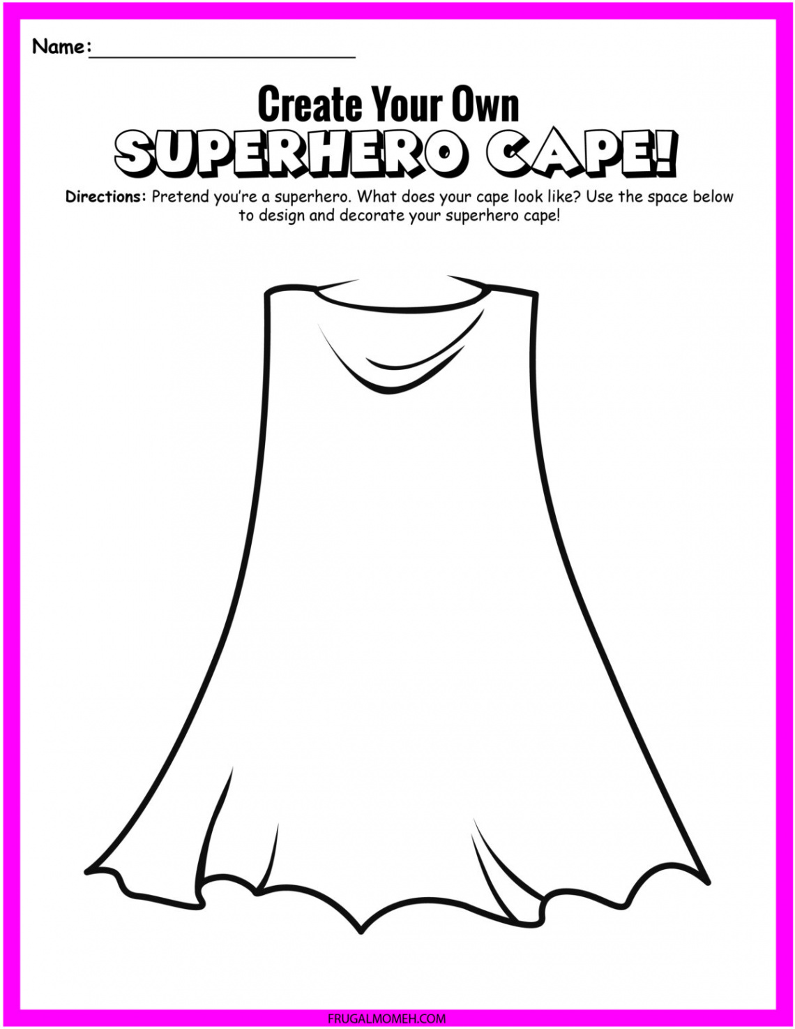 FREE Printable Superhero Worksheets & Activity Sheets - Frugal Mom Eh!