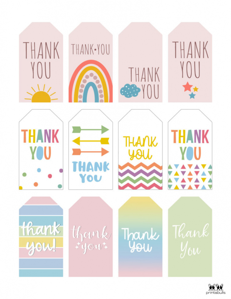 Free Printable Thank You Tags -  Tags  Printabulls