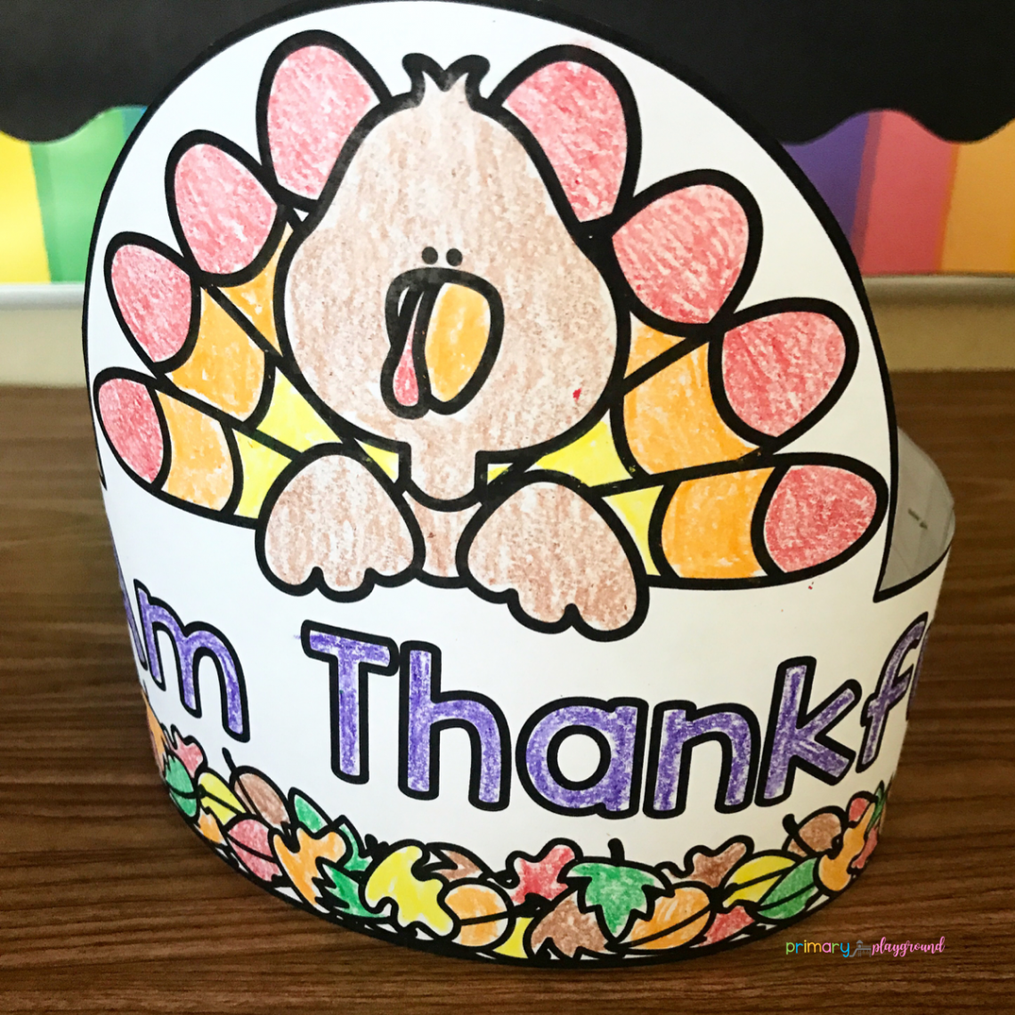 Free Printable Thankful Turkey Hat - Primary Playground