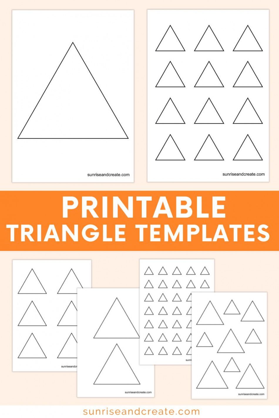 Free Printable Triangle Templates - Sunrise and Create