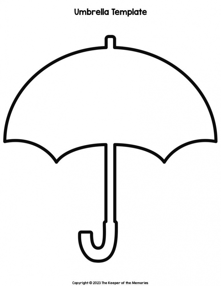 Free Printable Umbrella Template - The Keeper of the Memories