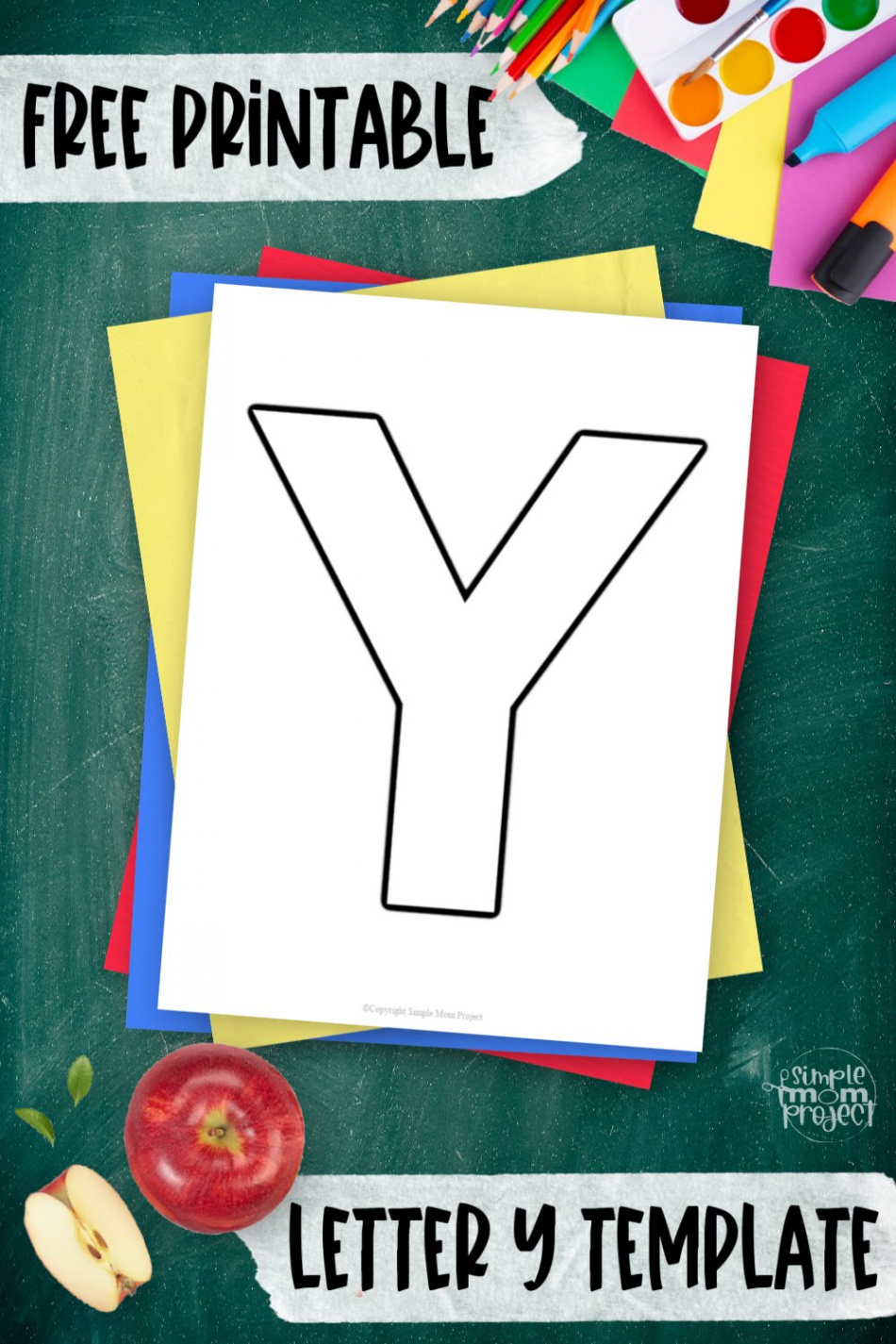 Free Printable Uppercase Letter Y Template – Simple Mom Project