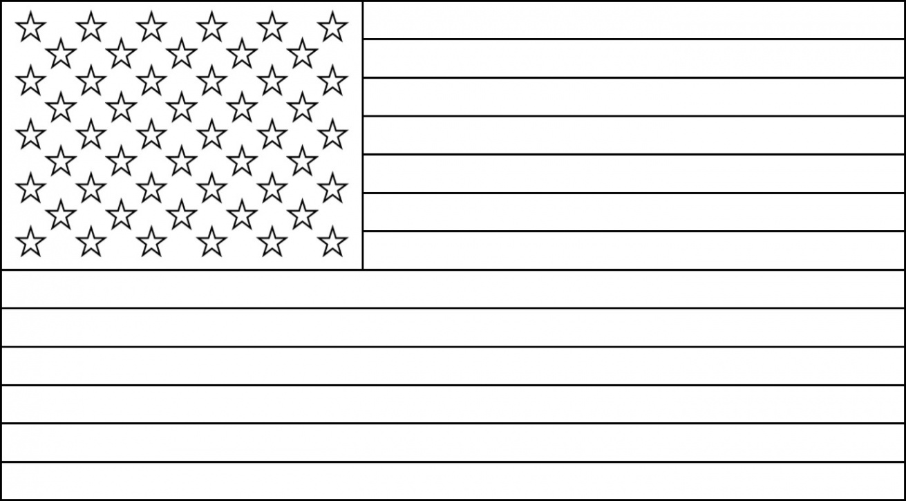 FREE Printable US Flags & American Flag color book pages