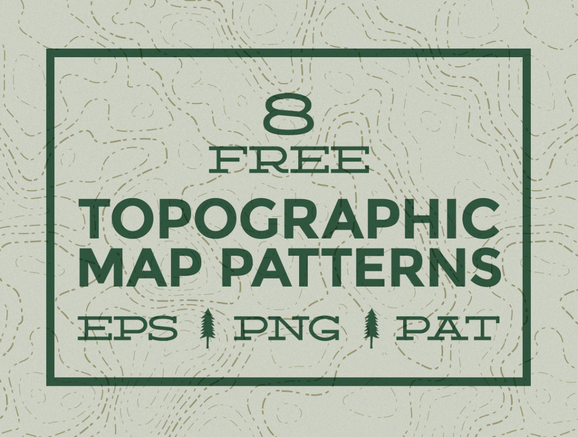 Free Seamless Vector Topographic Map Patterns