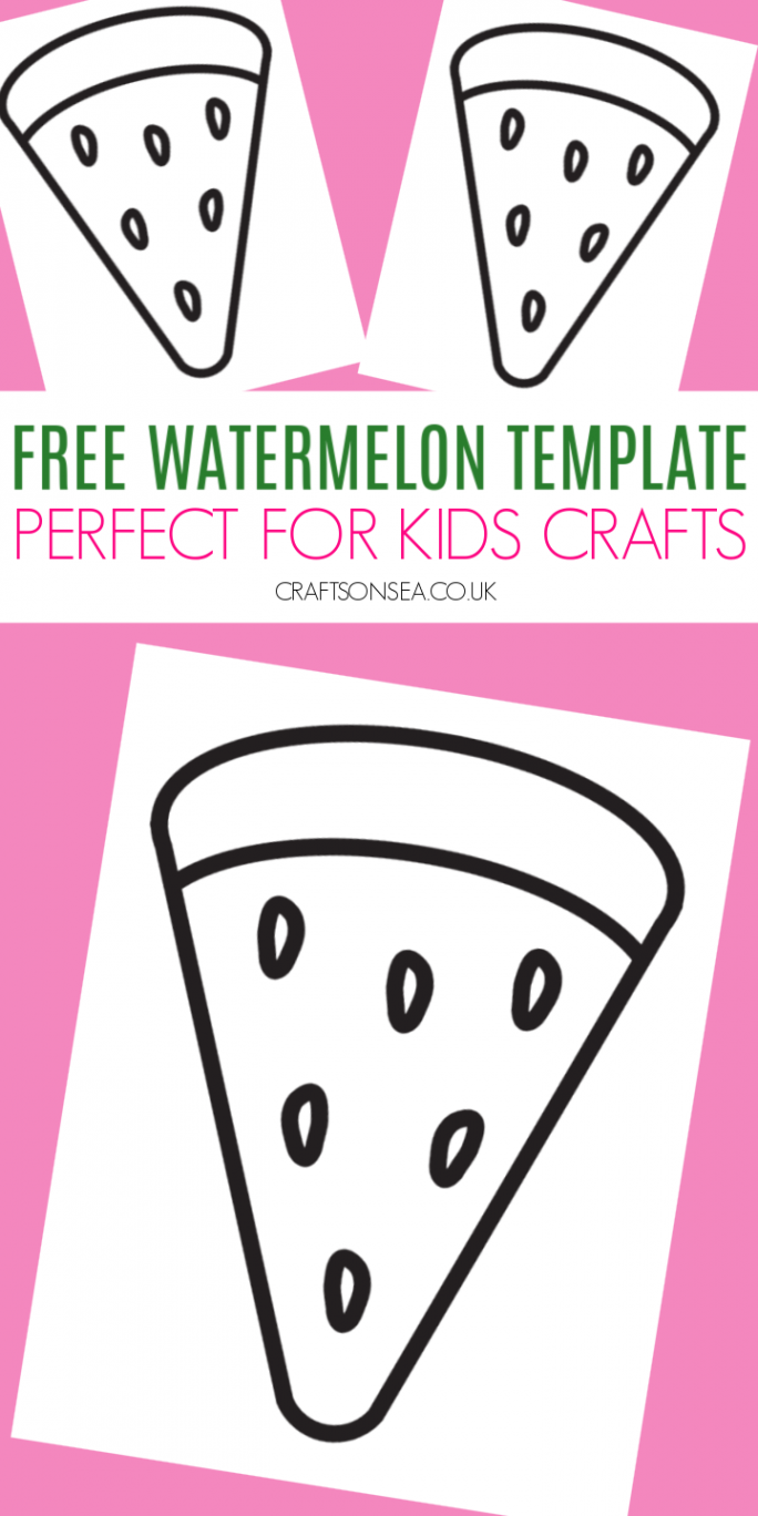 Free Watermelon Template (Printable PDF) - Crafts on Sea