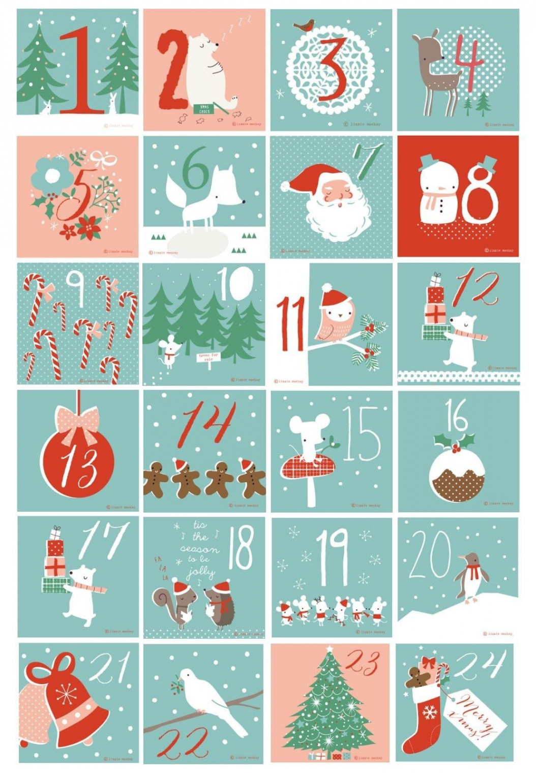 Fresh Free Printable Advent Calendar Template  Free Printable