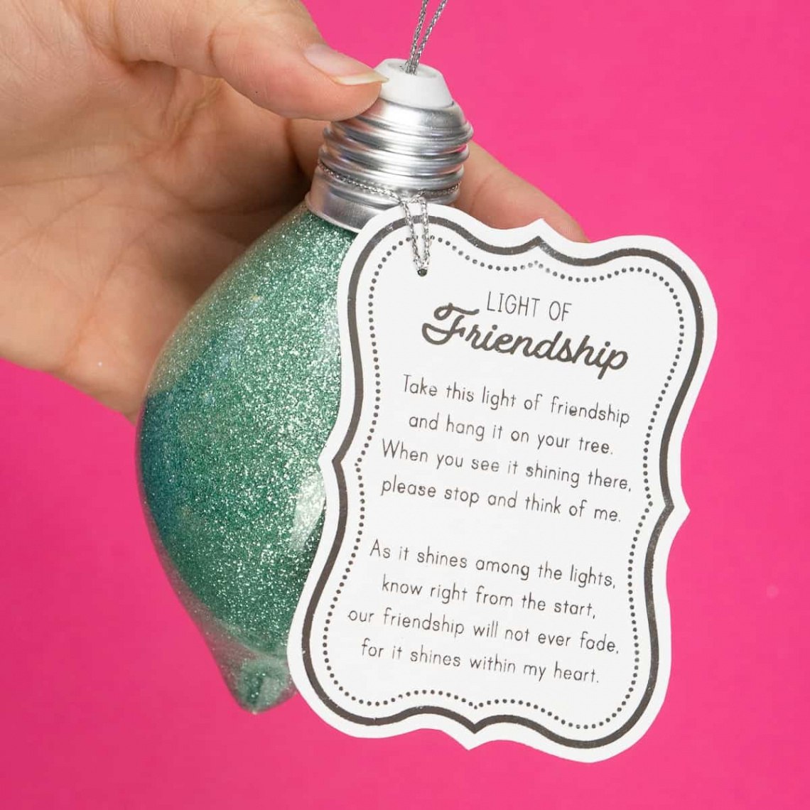 Friendship Light Ornament Free Printable Tags - Tried & True Creative