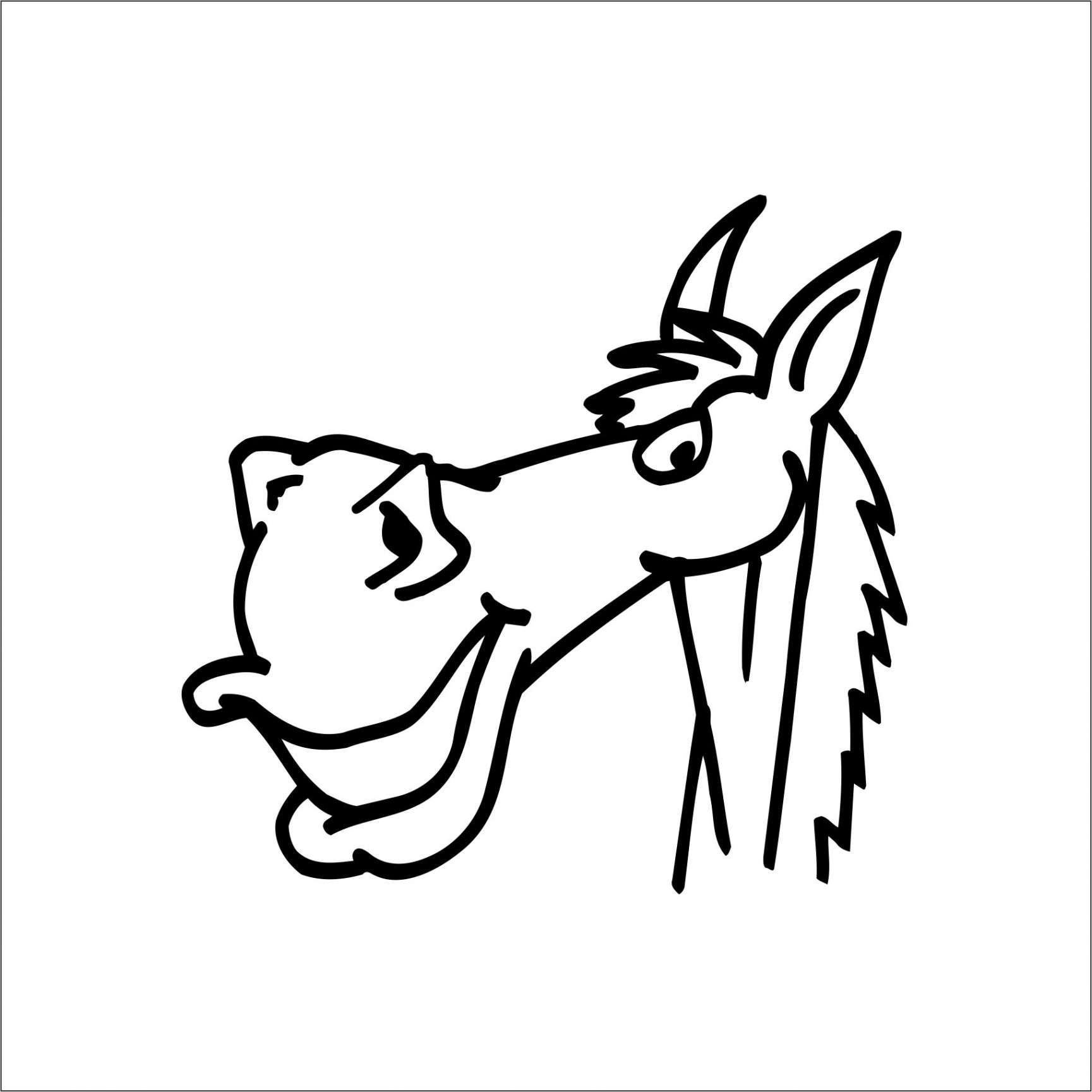 Funny Face Horse Cartoon  sure its a Thoroughbred  Cut Sign Image ClipArt  digital download eps/dxf/png/jpeg/svg