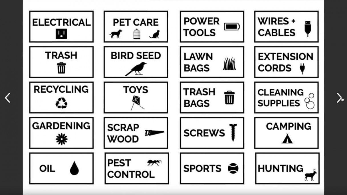 Garage Organizing Labels for an Organized Home: Minimal Black Design  Printable Tags