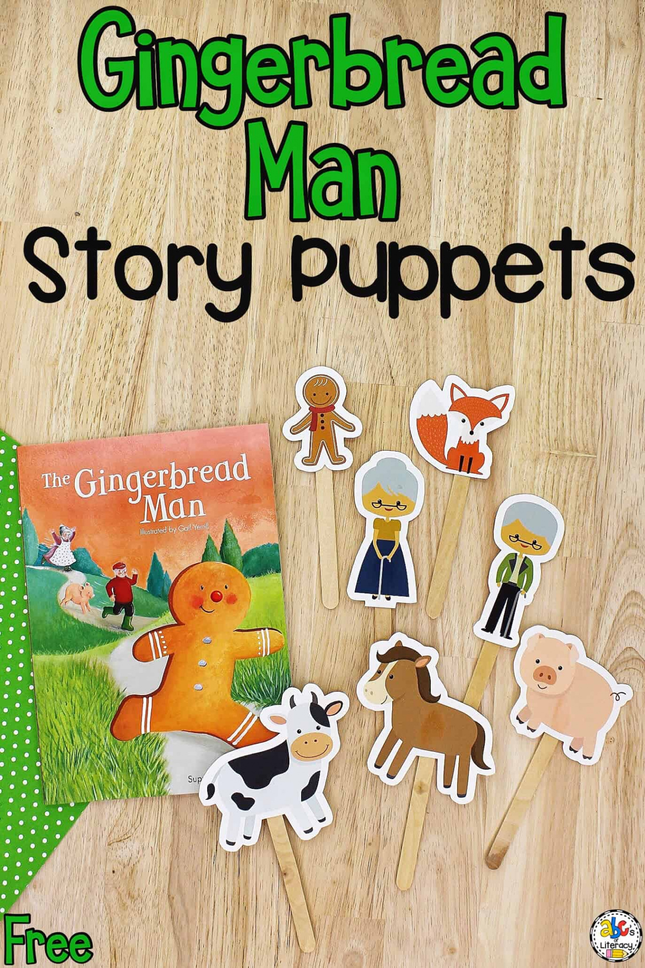 Gingerbread Man Stick Puppets