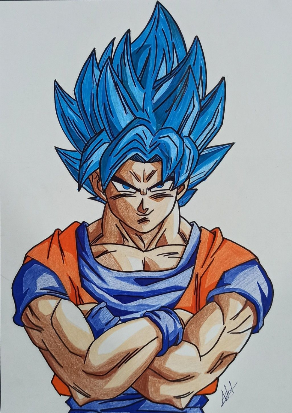 goku colour pencil art  Goku drawing, Colorful drawings, Color