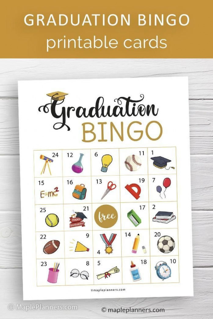 Graduation Bingo Printable  Graduation Party Games  Bingo cards