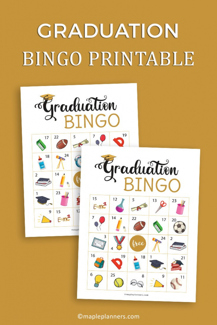 Graduation Bingo Printable  Graduation Party Games