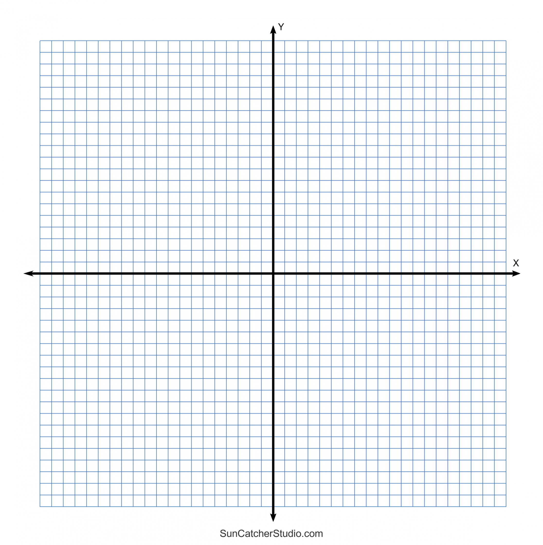 Grid Paper (Printable  Quadrant Coordinate Graph Paper Templates