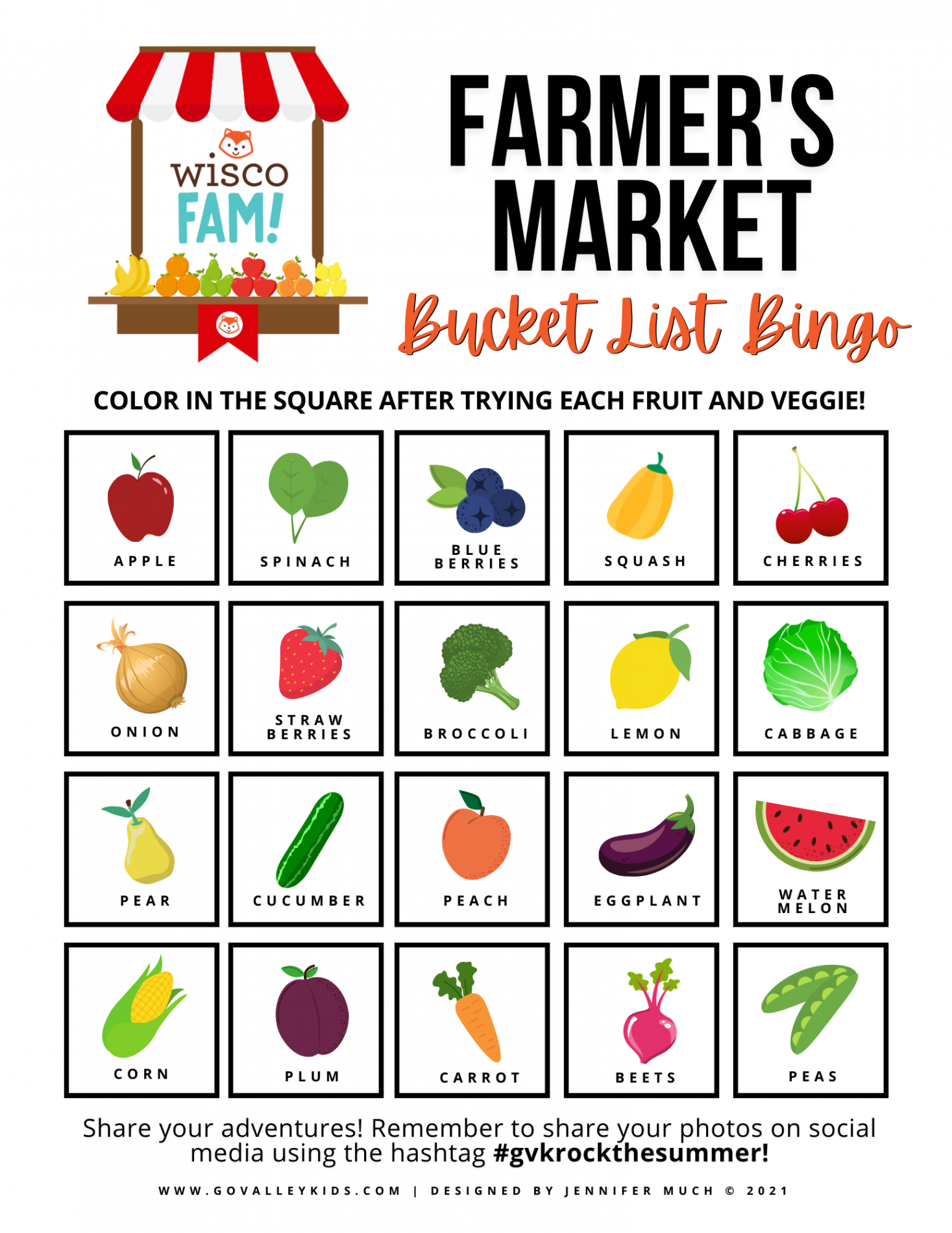 GVK Exclusive FREE Printable: Farmers Market