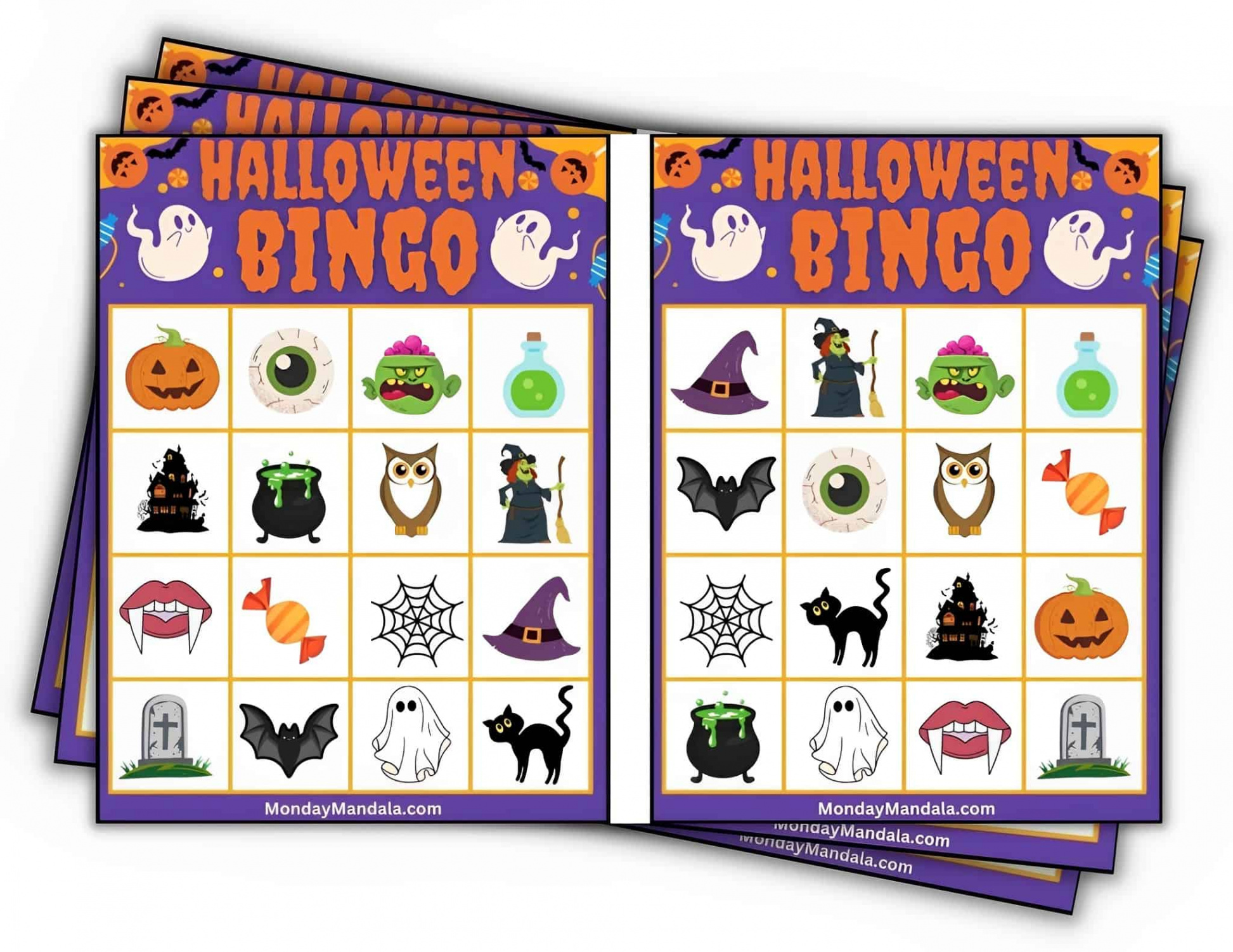 Halloween Bingo Cards (Free PDF Printables)