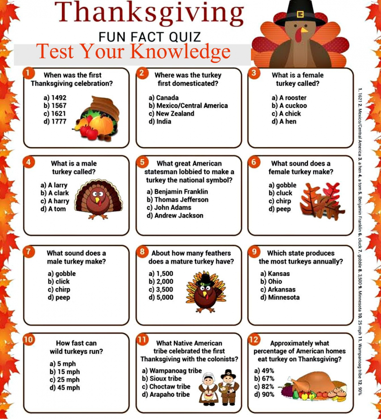 Happy Thanksgiving Trivia - Download Thanksgiving Trivia